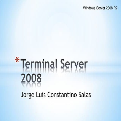 Conexiones terminal server | DOC