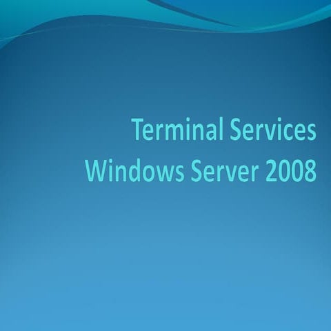 Conexiones terminal server | DOC