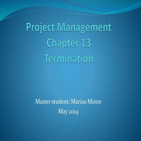 Termination.project management