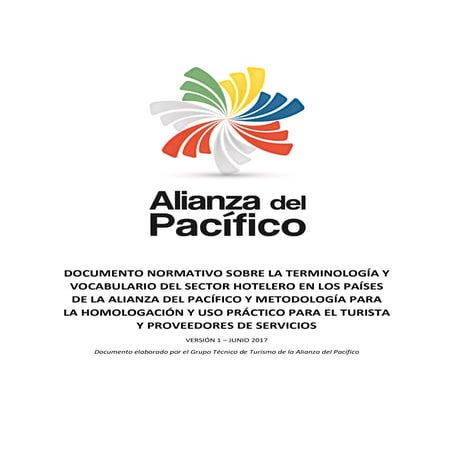 TERMINOLOGÍA Y VOCABULARIO DEL SECTOR HOTELERO EN LOS PAÍSES DE LA ALIANZA DEL PACÍFICO