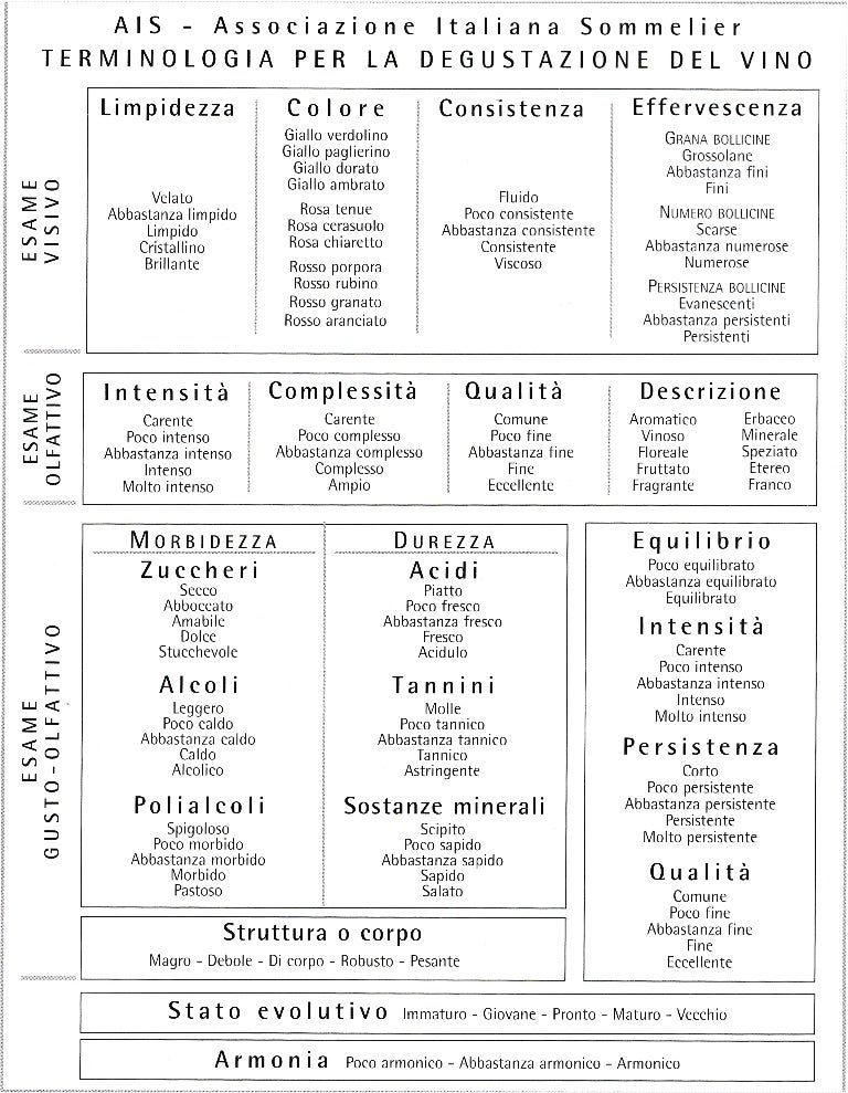Scheda Abbinamento Cibo Vino Ais Pdf