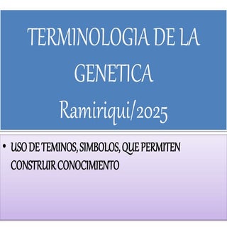 Terminologia de la genetica