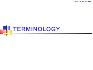 Terminology in Orthodontics