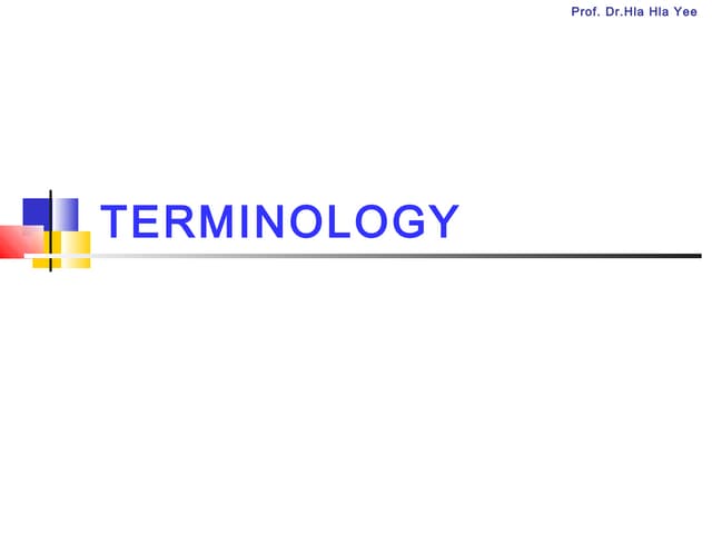 Terminology in Orthodontics