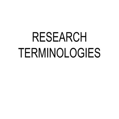 NURSING RESEARCH TERMINOLOGY FOR FOURTH YEARS.ppt