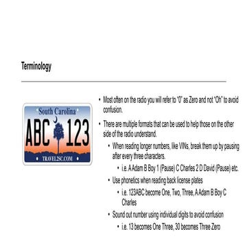 Terminology & Descriptions