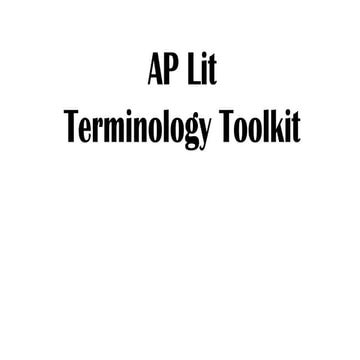 terminology_toolkit Advanced placement literature