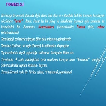 TDS 1 - Anatomiye Giriş | PPT