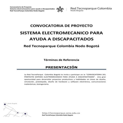 Terminos de referencia sistema para ayuda a discapacitados