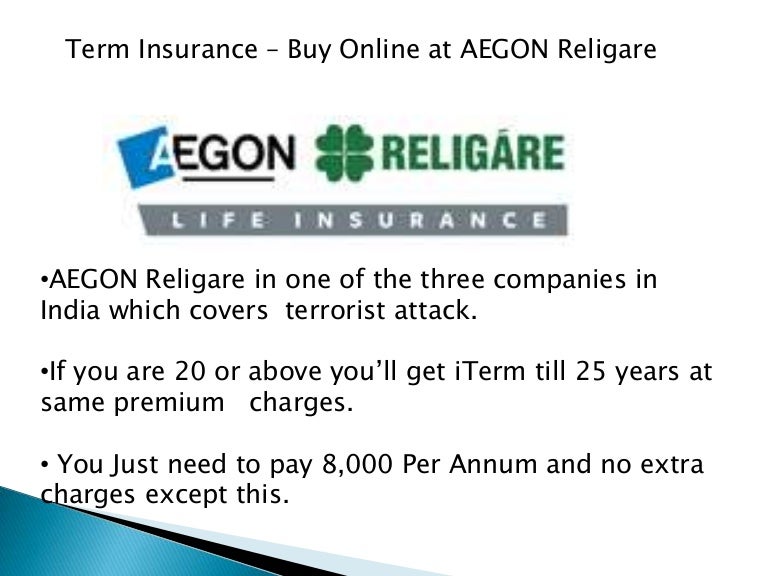 Term Insurance Buy Online at AEGON Religare