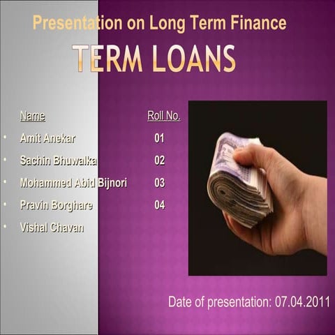 Term loan finance main ppt