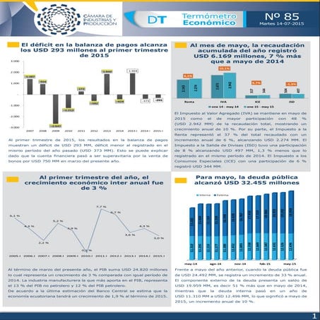 Termómetro económico julio 2015