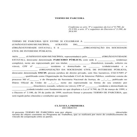 Termo de Parceria
