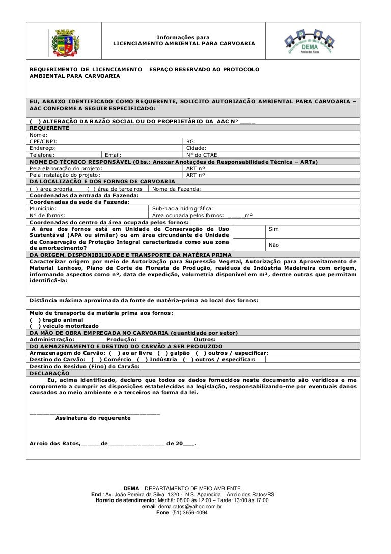 Assinale Qual Documento E Obrigatorio Ao Licenciamento Ambiental