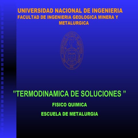Termodinamica de soluciones