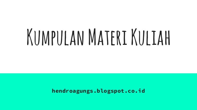 Materi Kuliah Fisika Bab Termodinamika