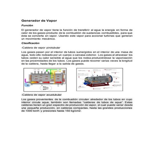 Termodinámica-Resumen de Calderas y dispositivos