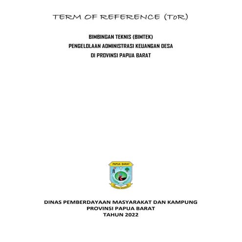 TERM OF REFERENCE Pelatihan Sorong - Maret 2022.pdf