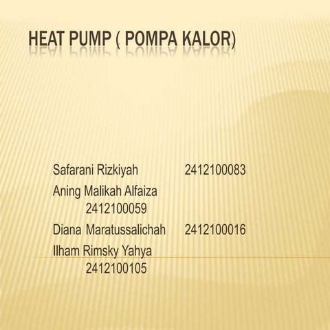 Termodinamika Heat Pump