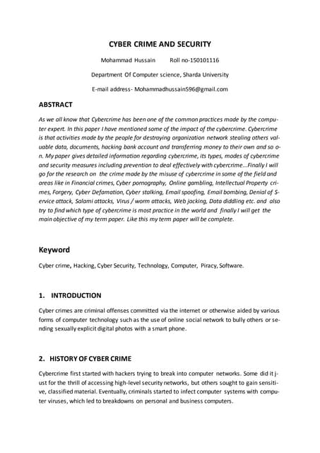 Research paper on cctv