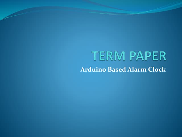 Term paper  alarm clock