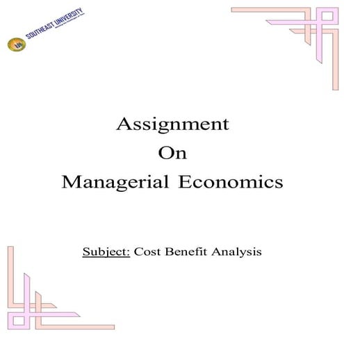Term paper of Managerial Economics