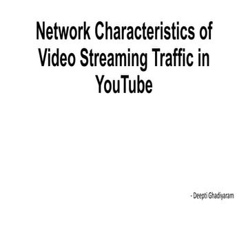 Network characteristics of a 