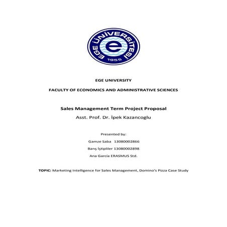 Marketing Intelligence - Domino's Pizza 