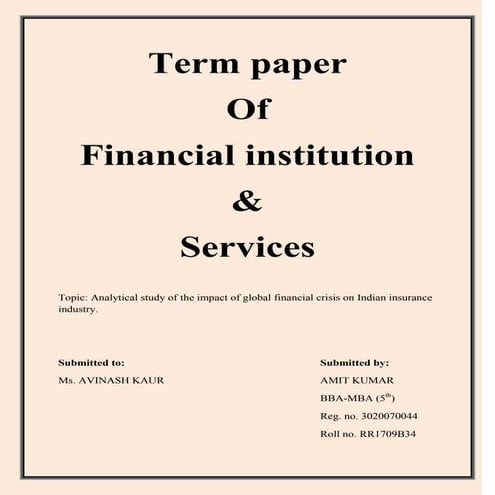 Term Paper Of Ifs
