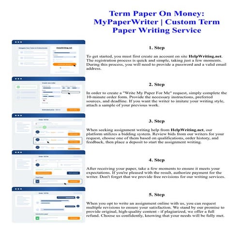 Term Paper On Money MyPaperWriter Custom Term Paper Writing Service