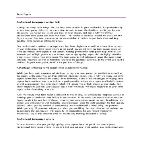 Term paper | DOCX