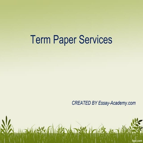 Term paper | DOCX