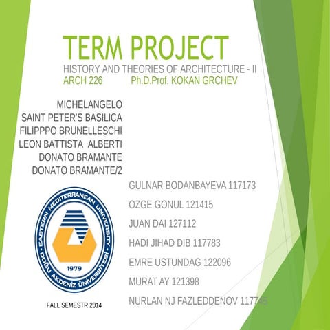 HISTORY AND THEORIES OF ARCHITECTURE 