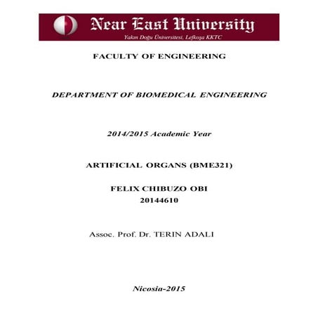 COMPONENTS IN BIOLOGICAL ORGANS AND THEIR CORRESPONDING COMPONENTS IN ARTIFIC...