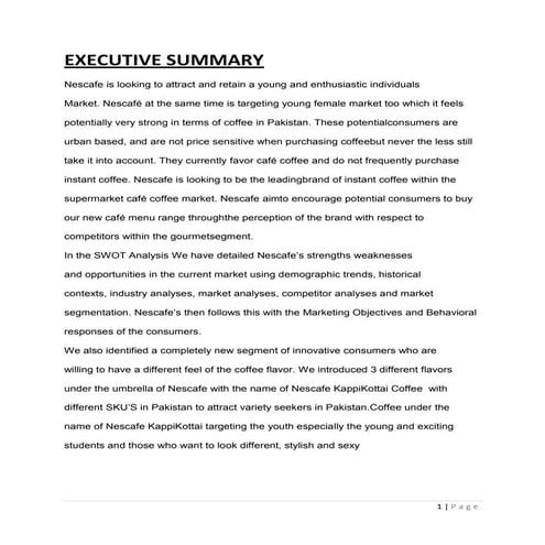 Term report marketing