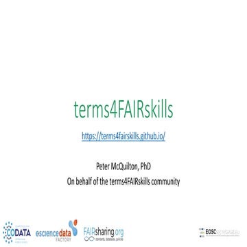 terms4FAIRskills - RDA VP17 - April 2021