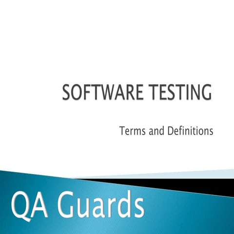 Terms and definitions