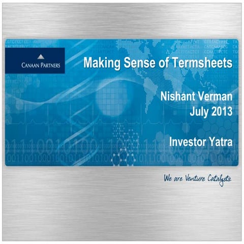 Termsheet overview - Nurture Talent Academy's Investor Yatra