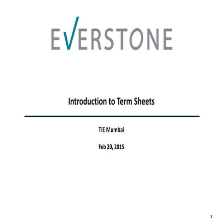 Term sheets explained by viral rathod, everstone capital advisors at the work...