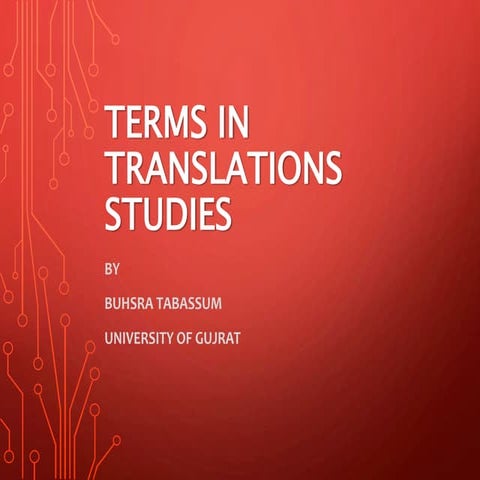 key Terms in translation studies