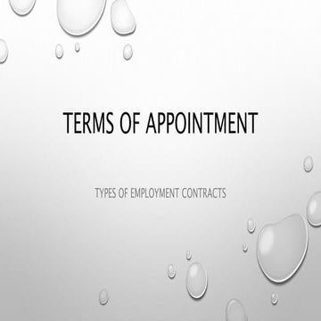 The employment contract-By Dr.Nivedita Tripathi | PPTX