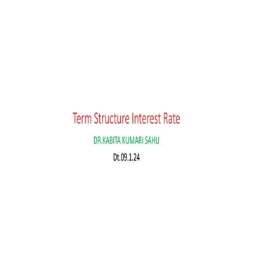 Term Structure Interest Rate ON ECONOMICS STUDY IN UNIVERSITIES WITH VERY IMP...