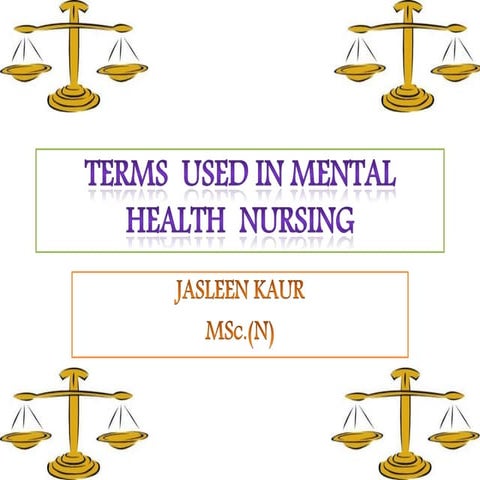 Terms  used in mental health  nursing