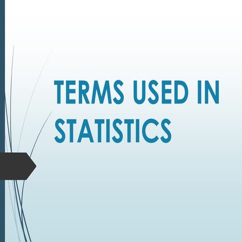 Terms used in statistics  july 7