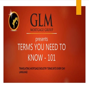Mortgage Terms You Need to Know 101