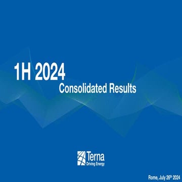 Terna – 1H 2024 Consolidated Results Presentation
