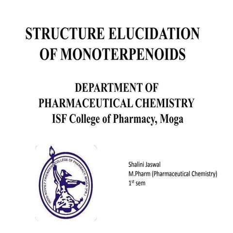 Terpene and structure elucidation of monoterpene