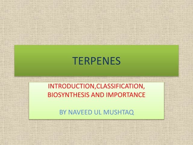 Terpenes