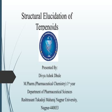 Structural Elucidation of Monoterpenoids