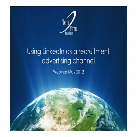 Terra Firma Associates Linkedin Webinar
